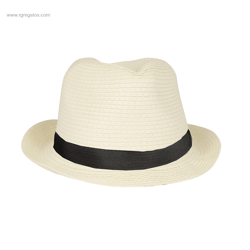 Sombrero de paja elástica cinta negra regalos publicitarios eco