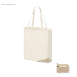 Bolsa plegable algodón y yute