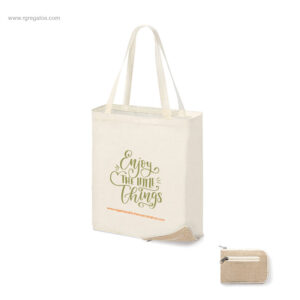 Bolsa plegable algodón y yute