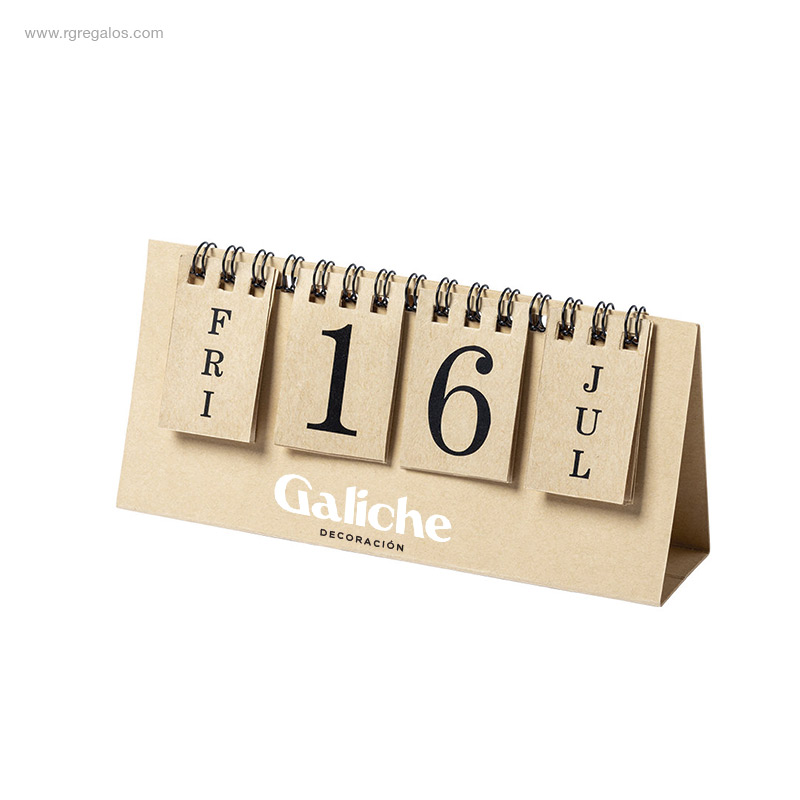 Calendari-cartró-reciclat-perpetu-logo-RG-regals