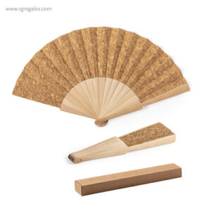 Abanico-tela-en-corcho-madera-RG-regalos-empresa