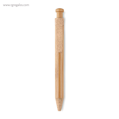 Bolígrafo cuerpo de bamboo naranja - RG regalos publicitarios