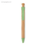 Bolígrafo cuerpo de bamboo verde - RG regalos publicitarios