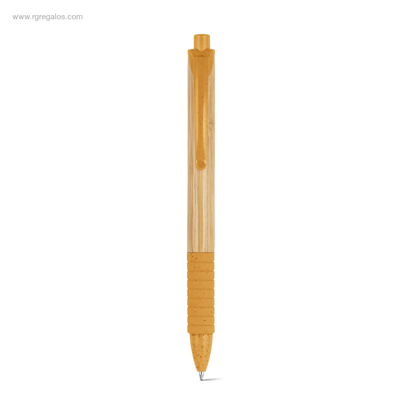 Bolígrafo-de-bambú-y-trigo-naranja-RG-regalos-publicitarios