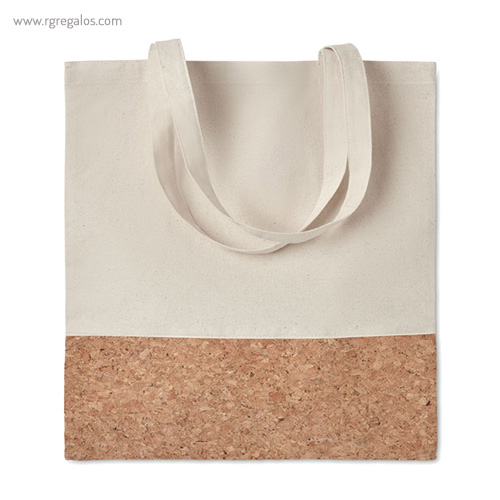 Bolsa combinacBolsa algodón y corcho natural para personalizarión corcho y algodón - RG regalos publicitarios