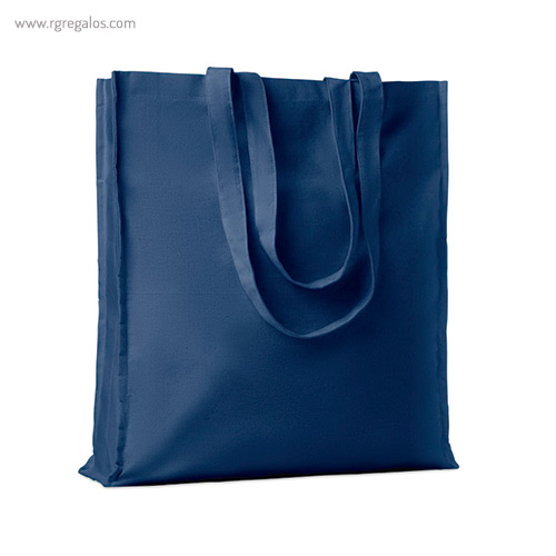 Bolsa-compra-100%-algodón-con-fuelle-azul-RG-regalos