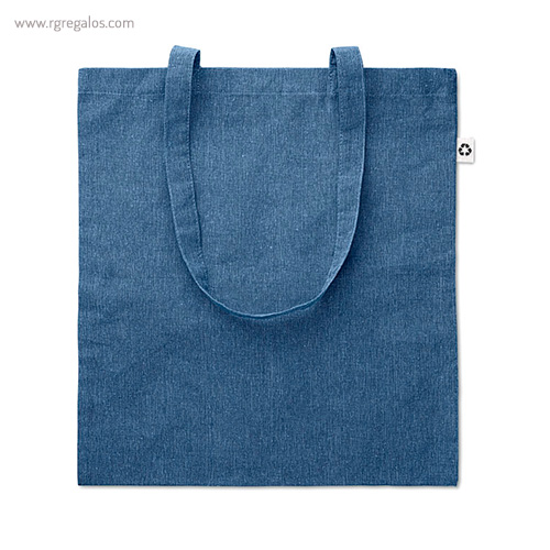 Bolsa de algodón reciclado azul - RG regalos publicitarios