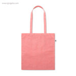 Bolsa de algodón reciclado rosa asas largas- RG regalos publicitarios
