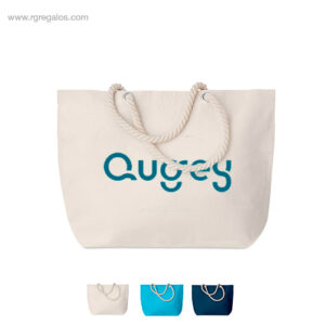 Bolsa-de-playa natural-turquesa-RG-regalos-empresa