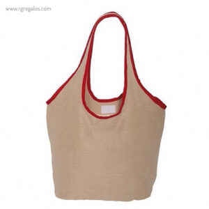 Bolsa de yute camiseta roja - RG regalos publicitarios