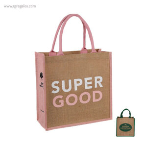 Bolsa de yute lateral y asas color - RG regalos publicitarios