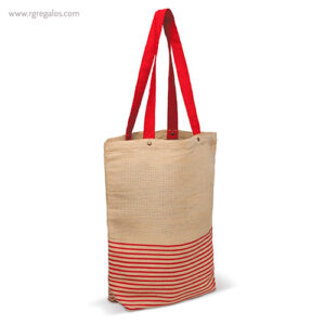 Bossa de yute i cotó vermella - RG regals publicitaris