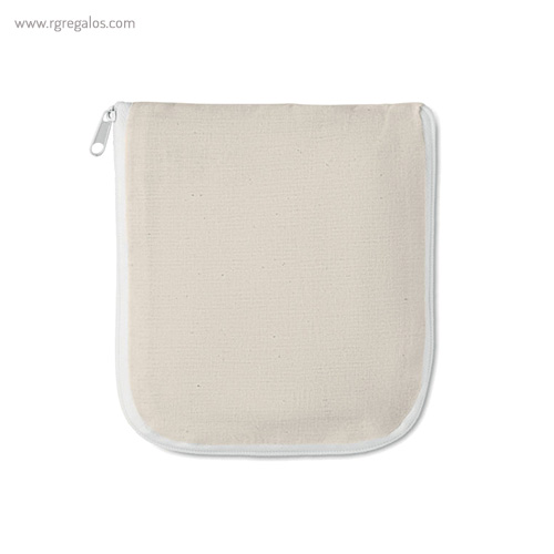 Bolsa plegable algodón con cremallera plegable - RG regalos publicitarios