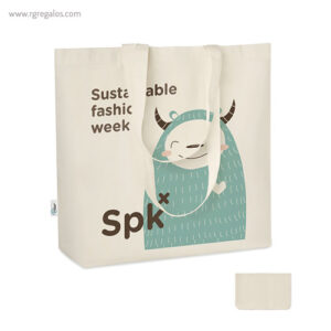 Bolsa plegable algodón reciclado - RG regalos publicitarios