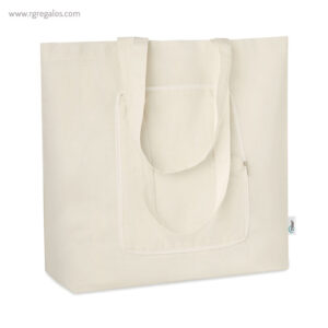 Bolsa plegable algodón reciclado con cremallera - RG regalos publicitarios