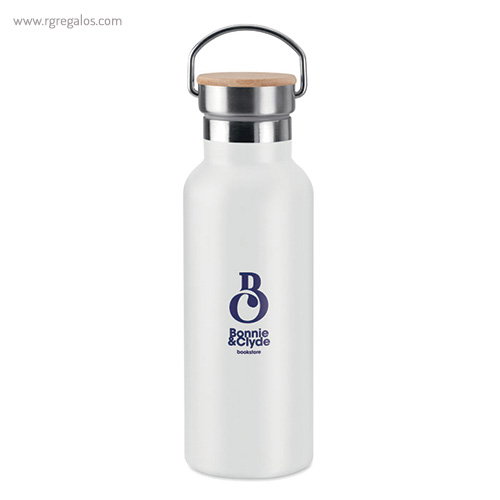 Botella-acero-inox-doble-pared-blanca-logo-RG-regalos