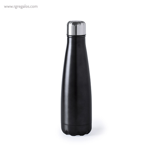 Botella de acero inox brillante de 630 ml negra - RG regalos publicitarios