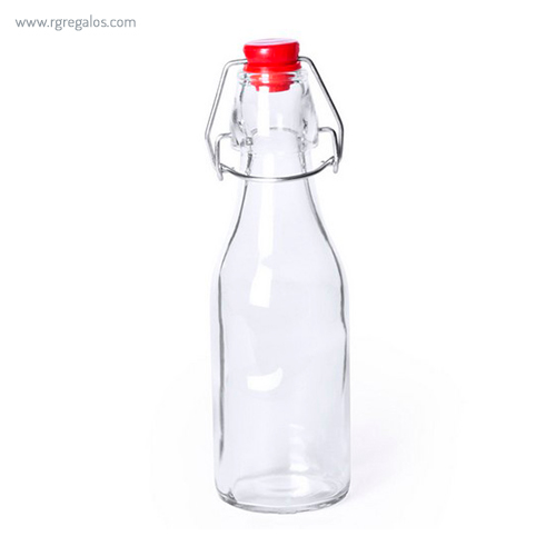 Botella de cristal 260 ml roja - RG regalos publicitarios