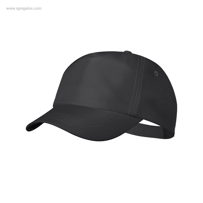 Gorra de RPET negra regalos ecológicos publicitarios