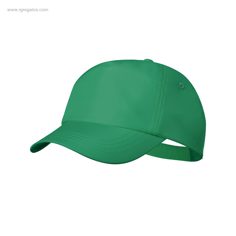 Gorra de RPET verde regalos ecológicos publicitarios
