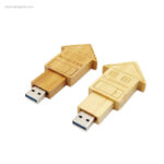Memoria USB casa madera regalos ecológicos