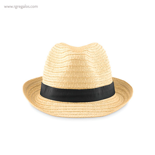 Sombrero de papel paja cinta negra - RG regalos publicitarios