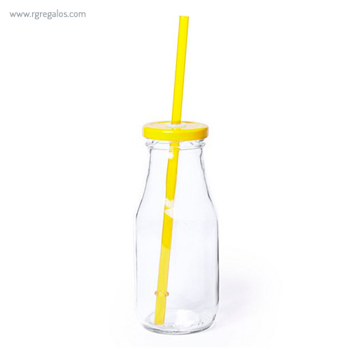 Tarro de cristal 320 ml amarillo - RG regalos publicitarios