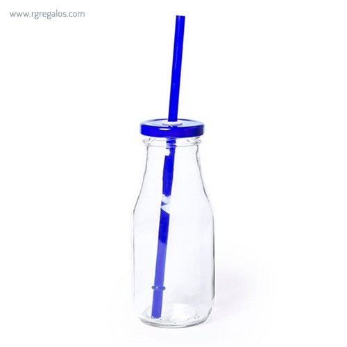 Tarro de cristal 320 ml azul - RG regalos publicitarios