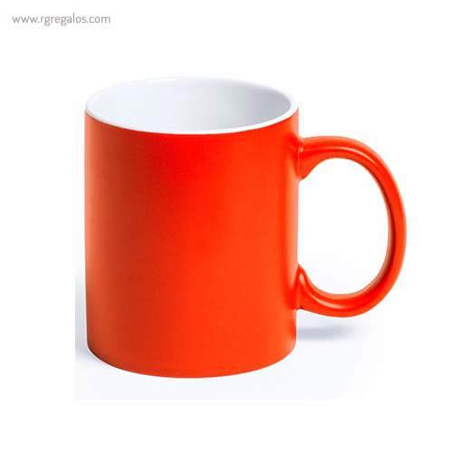 Taza de cerámica alta calidad naranja - RG regalos publicitarios