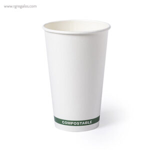 Vas paper PLA 100% compostable blanc - RG regals publicitaris