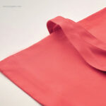 Bolsa canvas reciclado 280gr roja fuelle detalle regalos publicitarios
