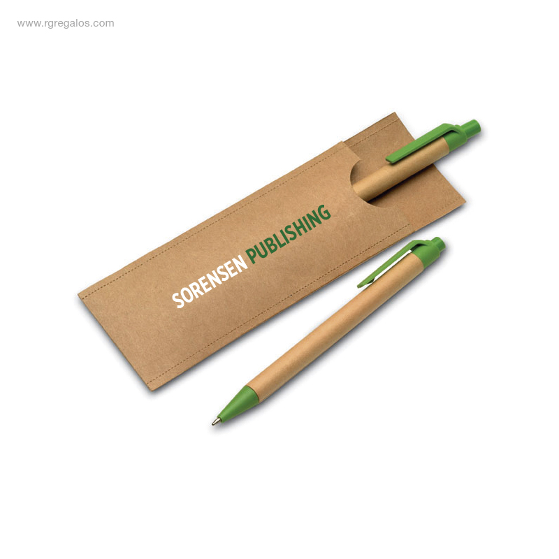 Set ecológico portaminas y bolígrafo RG regalos sostenibles