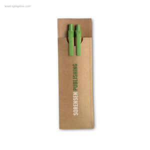 Set ecológico portaminas y bolígrafo logo RG regalos sostenibles