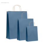 Bolsa papel colores azul RG regalos ecológicos
