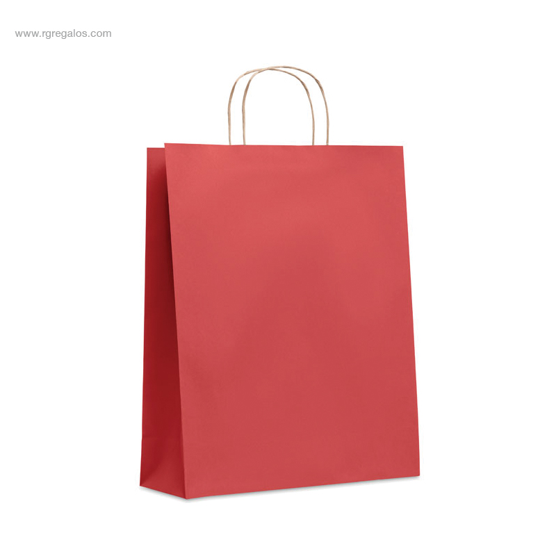 Bolsa papel colores roja grande RG regalos ecológicos
