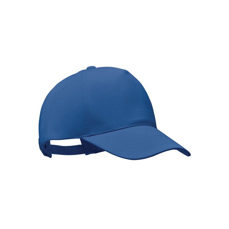 Gorra cotó orgànic blau per a regals d' empresa ecològics