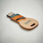 Memòria USB paper clau rodona detall per a regal d'empresa