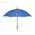 Paraguas RPET 23" automático plegado azul royal logo regalos sostenibles