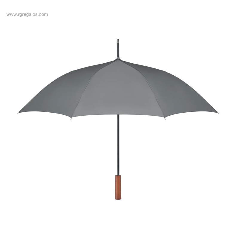 Paraguas RPET 23" automático gris regalos sostenibles