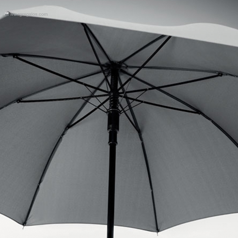 Paraigües RPET 23" automàtic gris interior regals sostenibles
