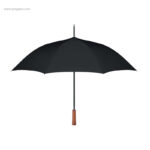Paraguas RPET 23" automático negro regalos sostenibles