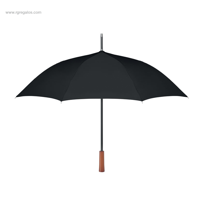 Paraguas RPET 23" automático negro regalos sostenibles