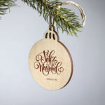 Bola navidad madera personalizada detalle