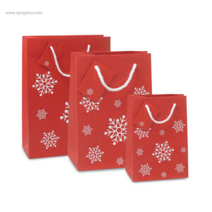 Bolsa kraft Navidad roja