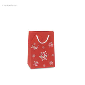 Bolsa kraft Navidad roja pequeña