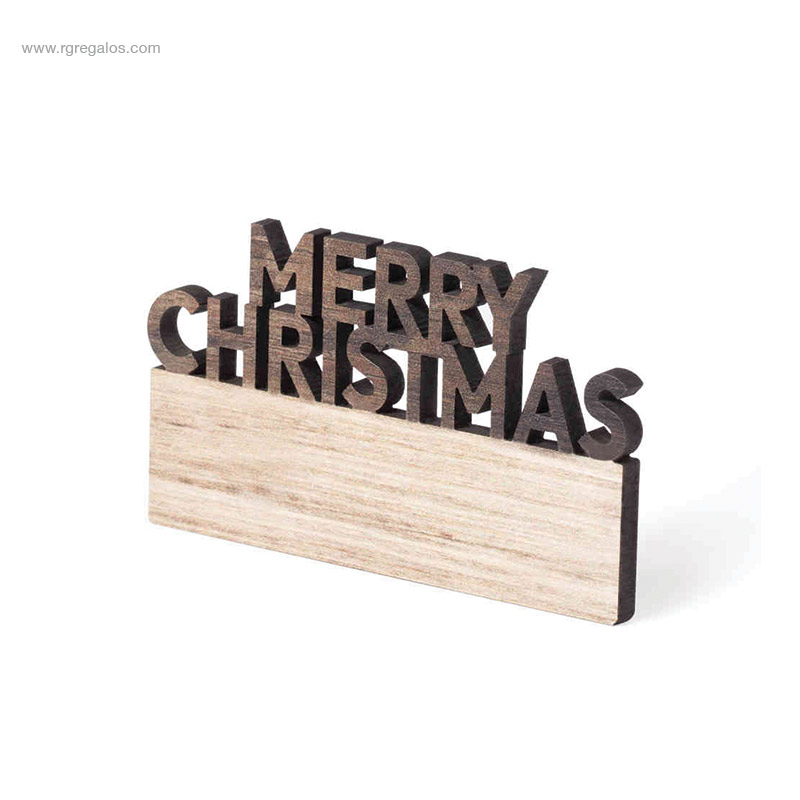 Imán madera Merry Christmas perfil
