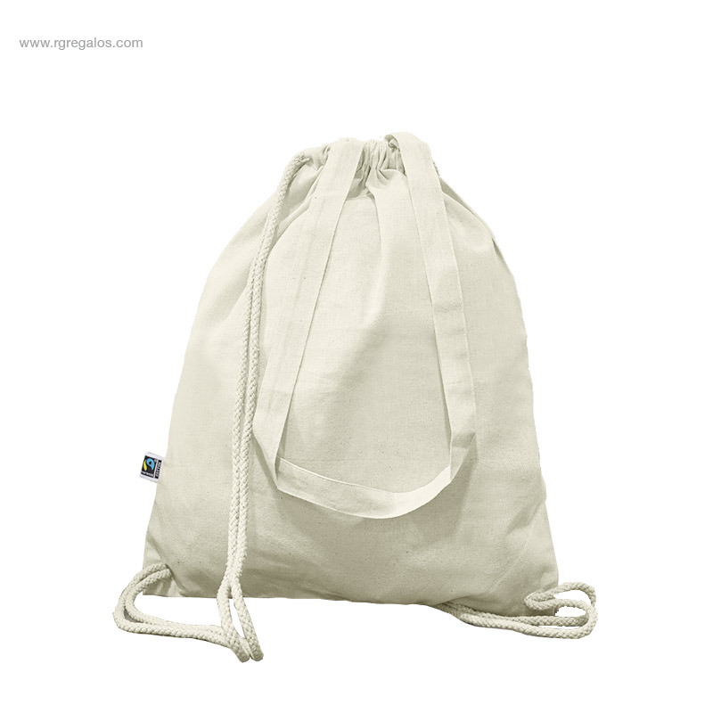 Bolsa mochila algodón Fairtrade 140 gr