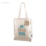 Bolsa mochila algodón Fairtrade con logo