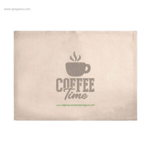 Mantel individual algodón Fairtrade personalizado con logo