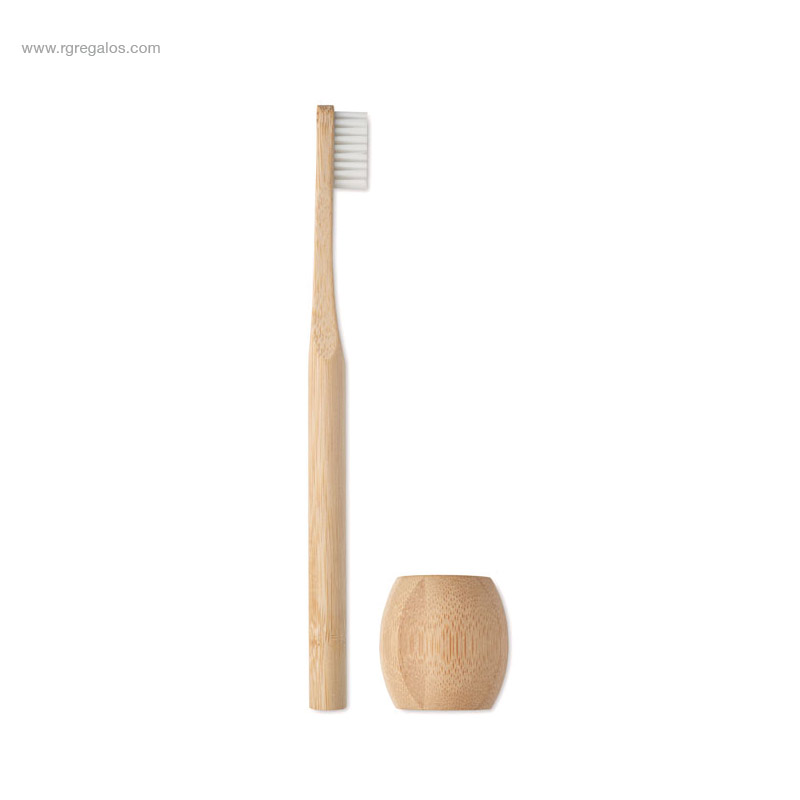 Cepillo dientes personalizado soporte bambú
